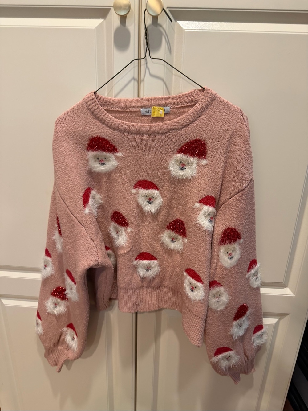 Women's Pink Santa Crewneck Sweater by Miss Sparkling